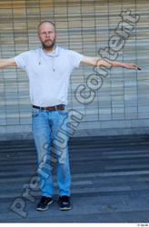 Whole Body Man T poses White Casual Slim Standing Street photo references